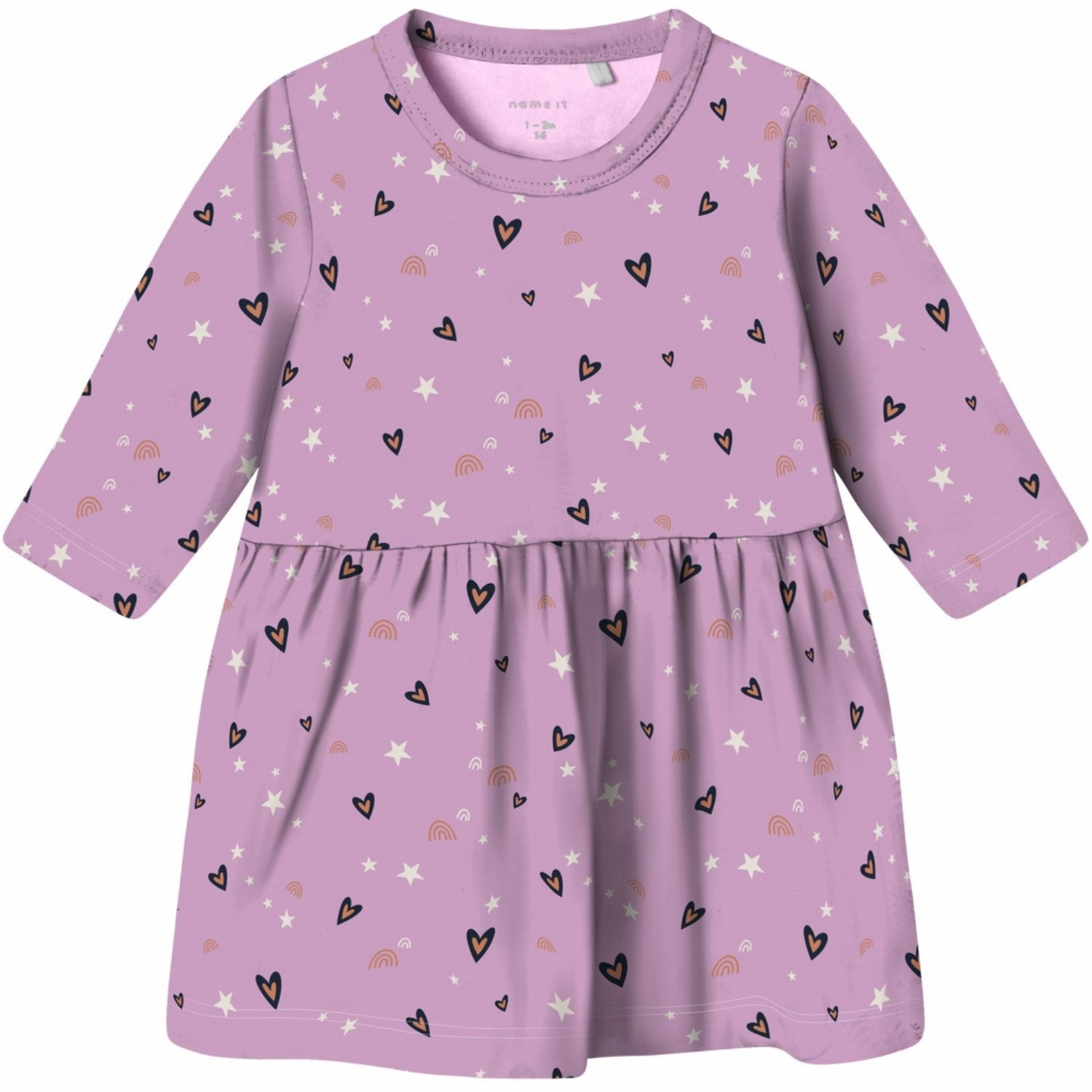 Name It Pastel Lavender Hearts Vandora Dress Fast Chic