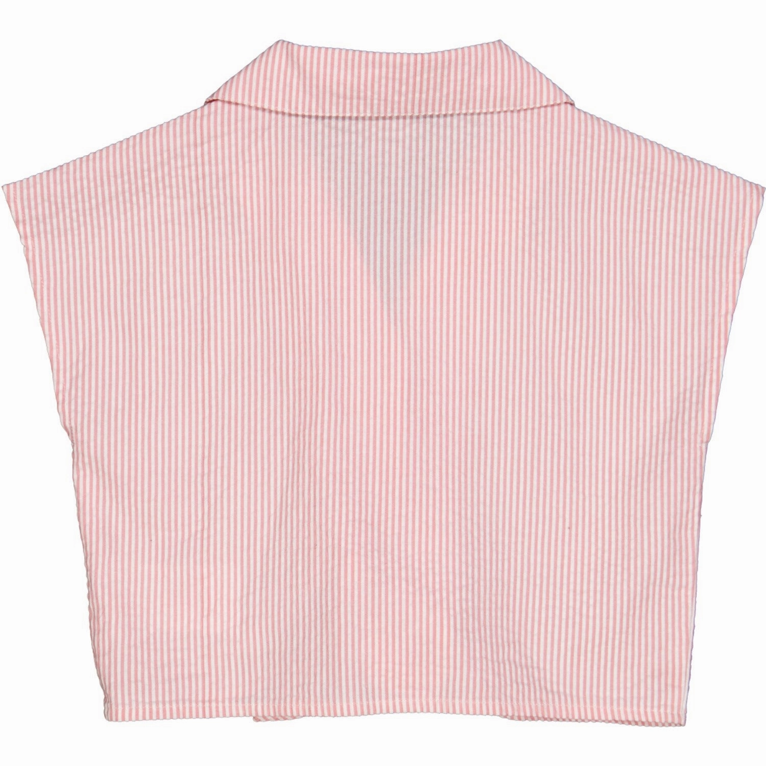 M??sli Balsam Cream/ Bubblegum Seersucker Stripe Crop Shirt Sustainable Material