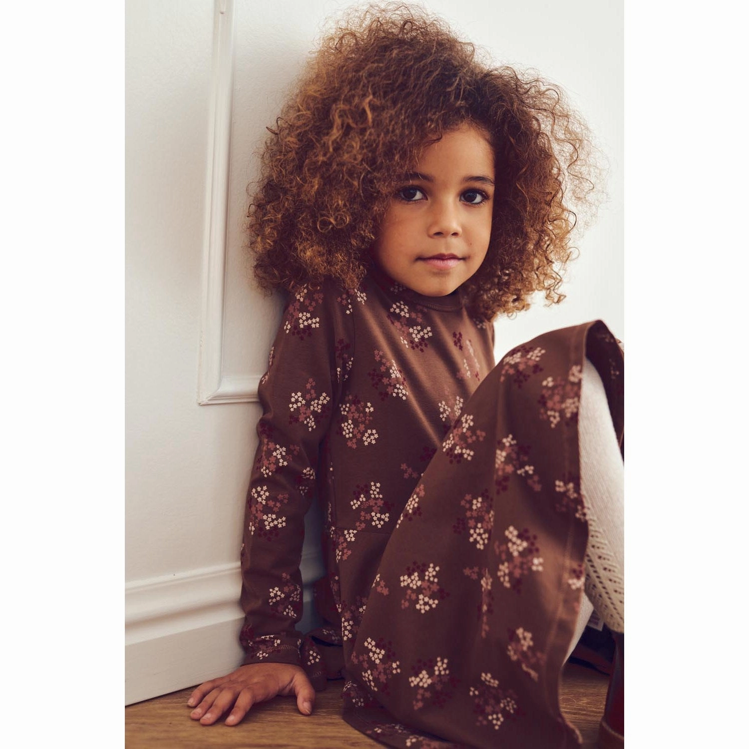 Subtle Motion Silky Shine M??sli Bark/ Cabernet/ Nightingale Flora Swing Dress