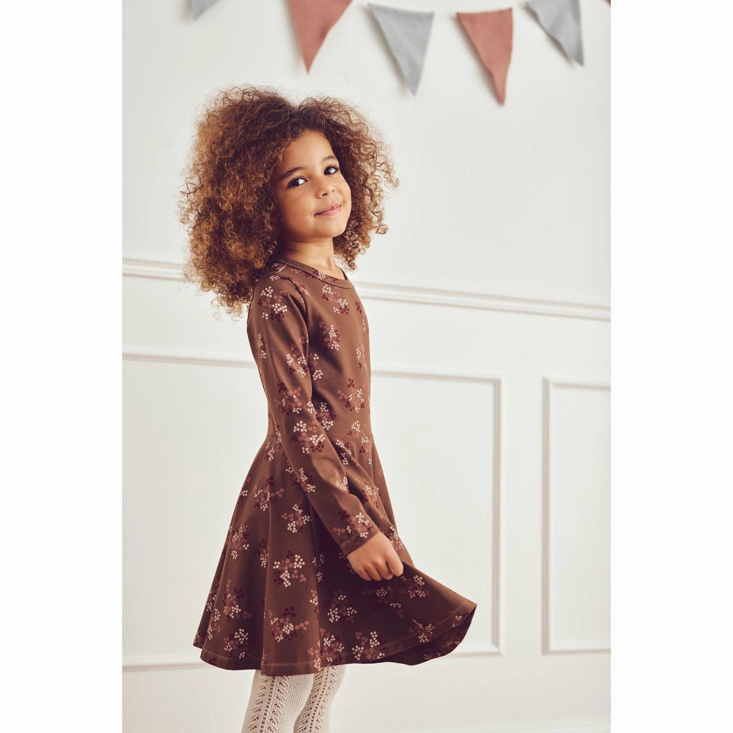M??sli Bark/ Cabernet/ Nightingale Flora Swing Dress Pure Piece