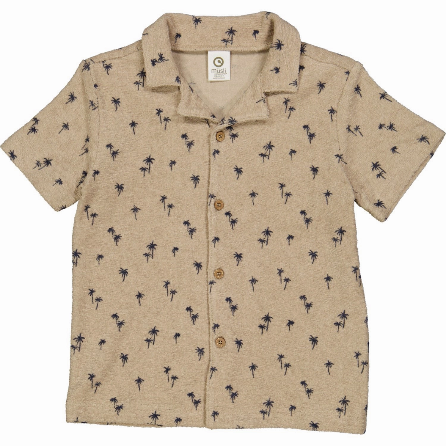 M??sli Cashmere/ Night Blue Palm Shirt Non Static Finish