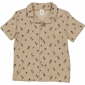 M??sli Cashmere/ Night Blue Palm Shirt Non Static Finish