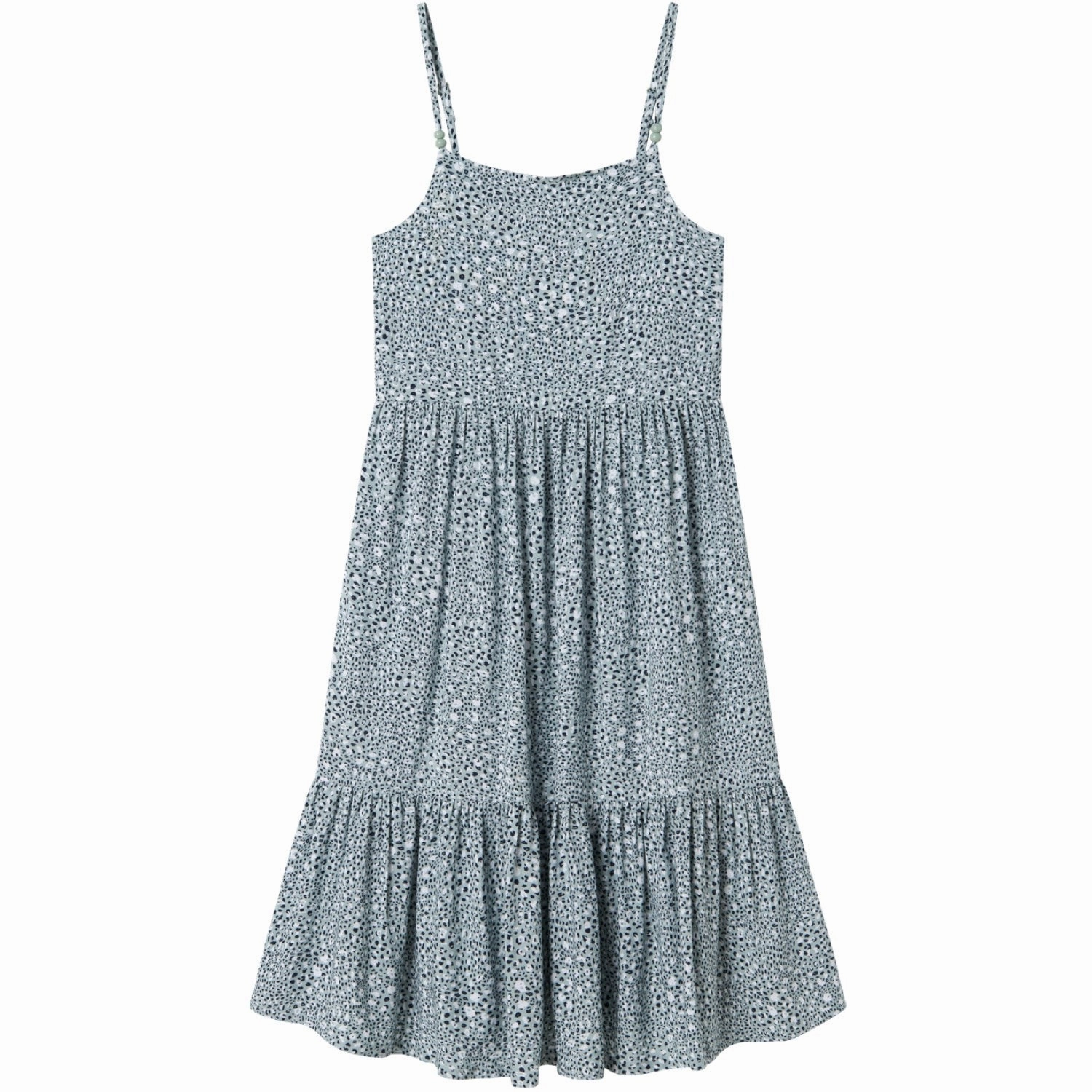 Name It Aqua Gray Leo Jilli Strap Midi Dress Sequin-Detail Resort Ready