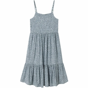 Name It Aqua Gray Leo Jilli Strap Midi Dress Sequin-Detail Resort Ready