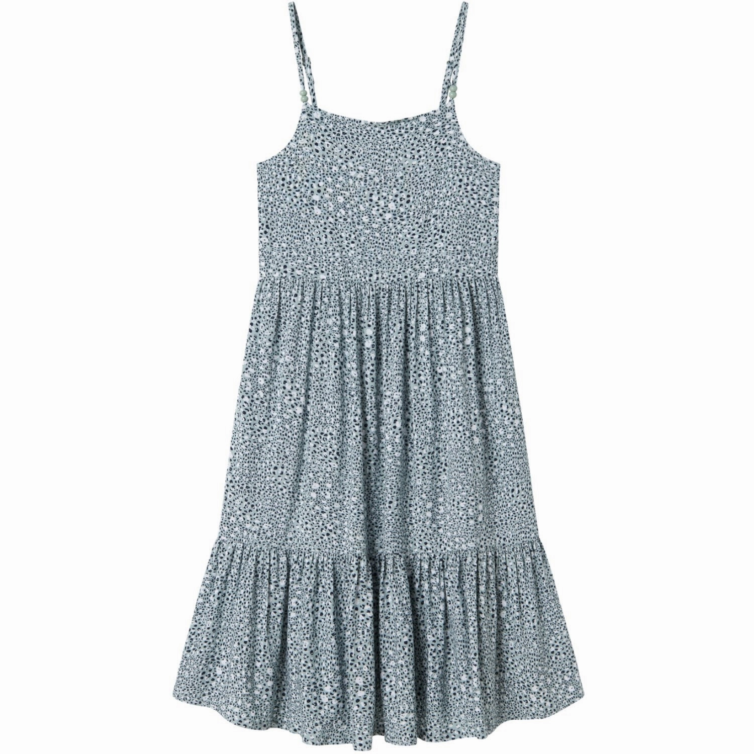 City Bright Flattering Shape Look Name It Aqua Gray Leo Jilli Strap Midi Dress