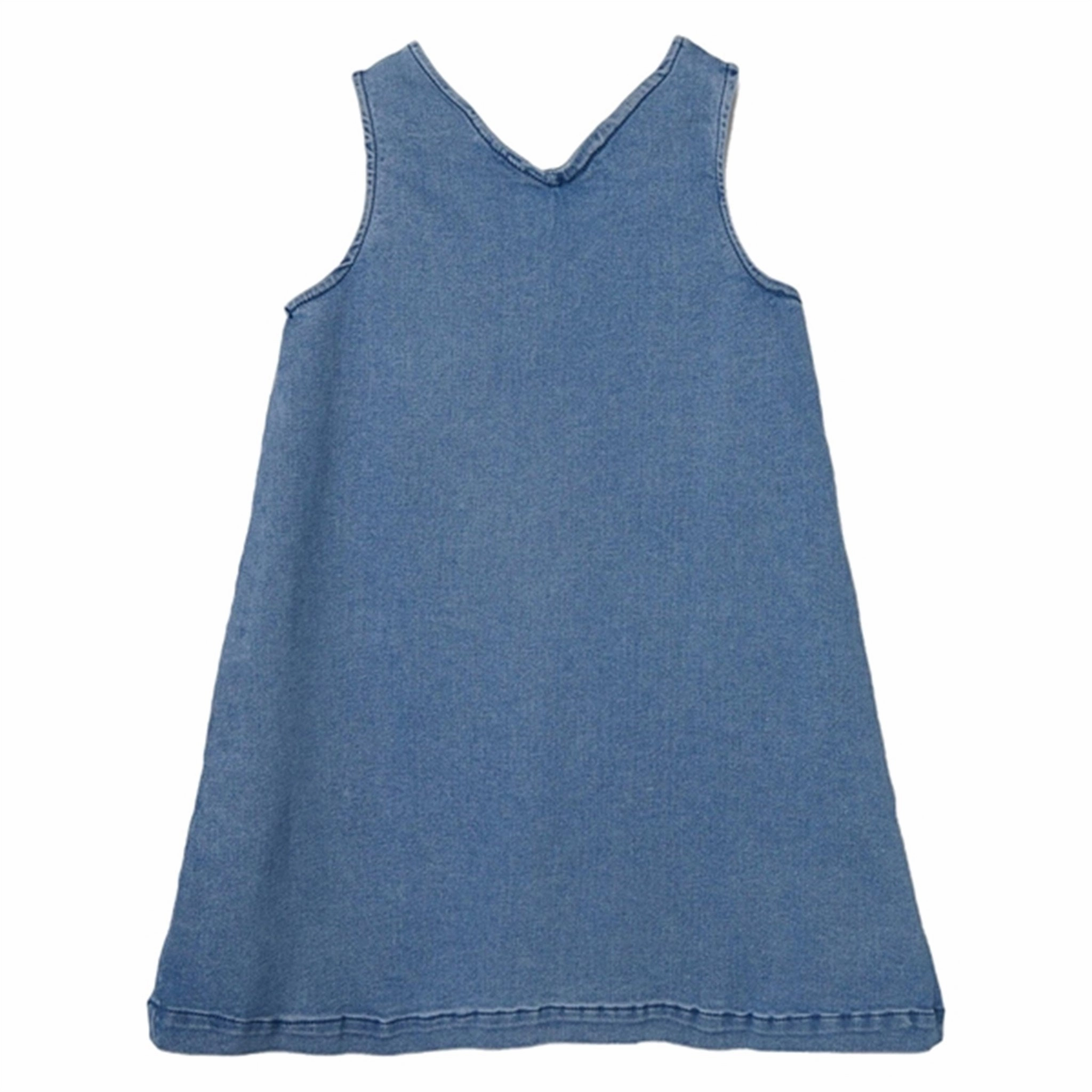 Name it Medium Blue Denim Dasja Denim Dress Matte-finish