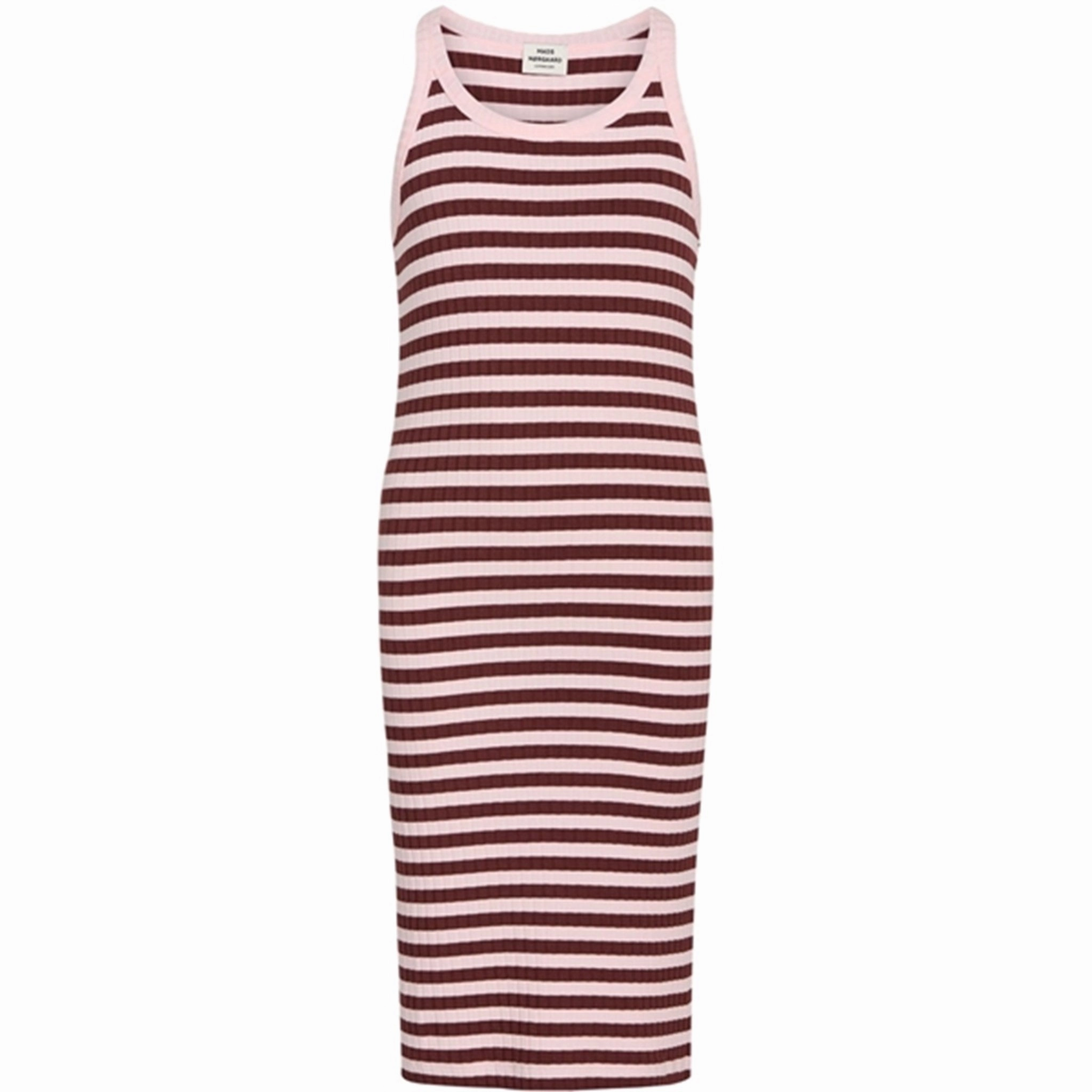 Mads N?rgaard 5x5 Classic Stripe Carnile Dress Blushing Bride/Hot Chocolate Relaxed Comfort Soft Air
