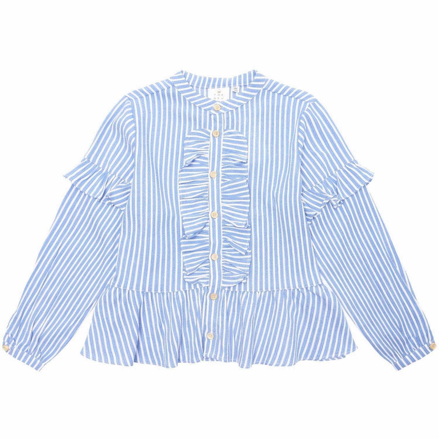 Evening Elegance Tuckable Hem The New China Blue Laila Shirt