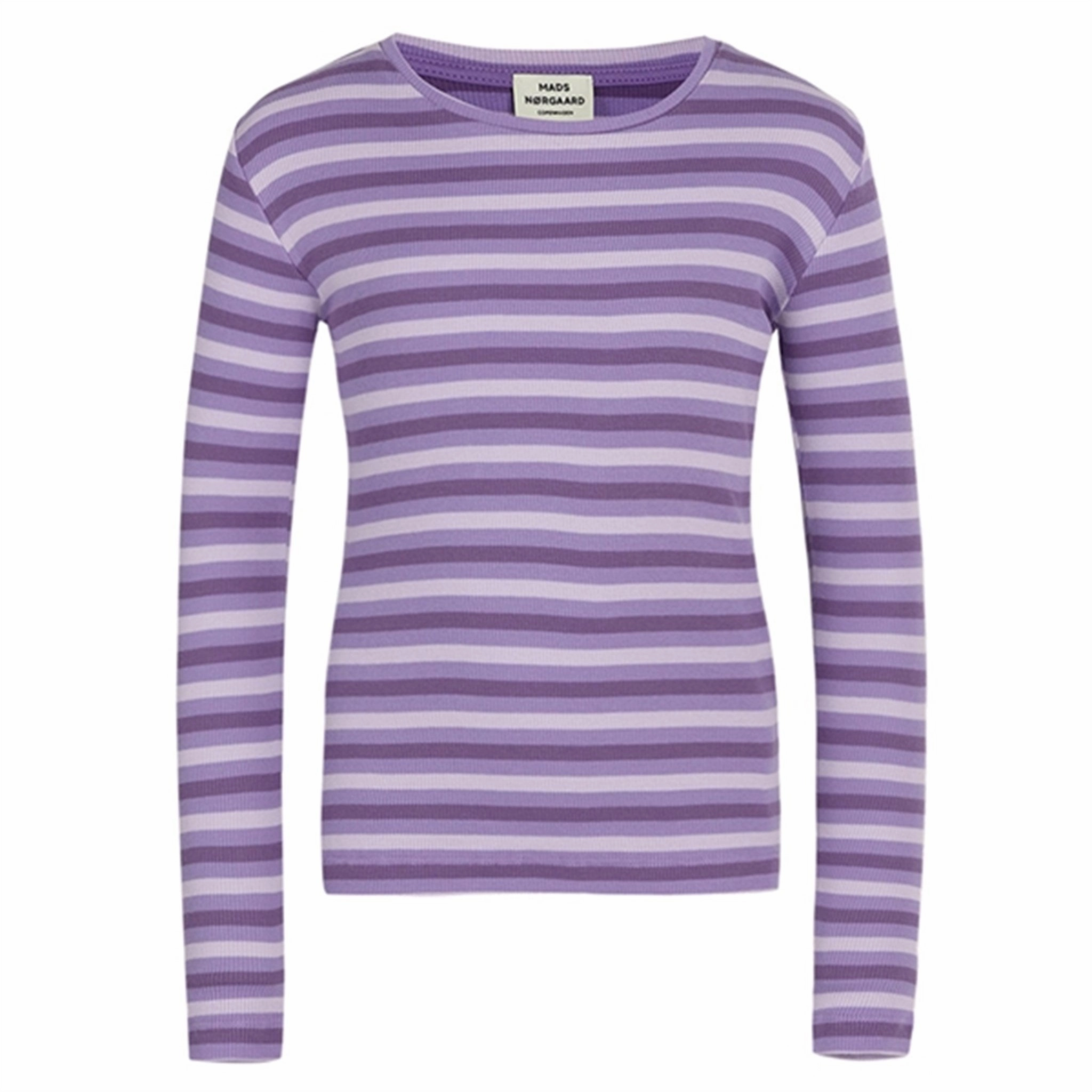 Lounge Comfort Modern Fashion Mads N?rgaard 2x2 Cotton Stripe Talino Blouse Stripe/Paisley Purple