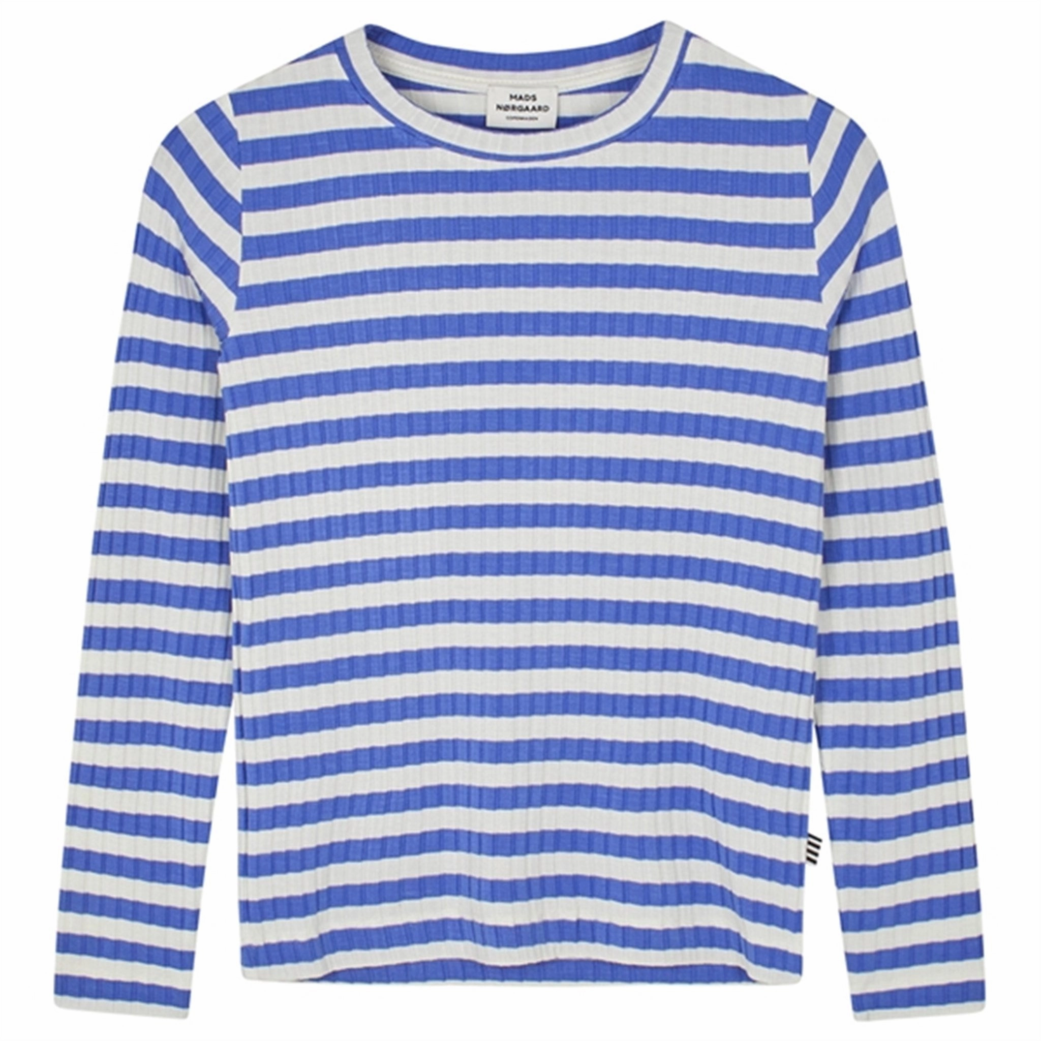 Lightweight Construction Mads N?rgaard Classic Stripe Talika Blouse Forever Blue/Vanilla Ice