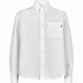 Stretchable Material Casual Friday Mads N?rgaard Cotton Oxford Svano Shirt White