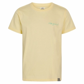 Mads N?rgaard Embroidery Jersey Thorlino T-Shirt Double Cream Outdoor Trend Look