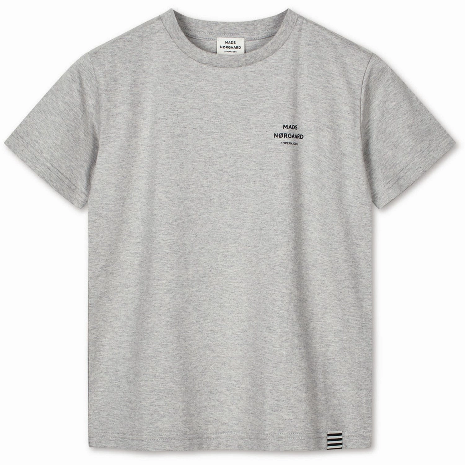 Fashion-Ready Temperature Regulating Fabric Mads N?rgaard Light Grey Melange Printed Tee Thorlino Tee