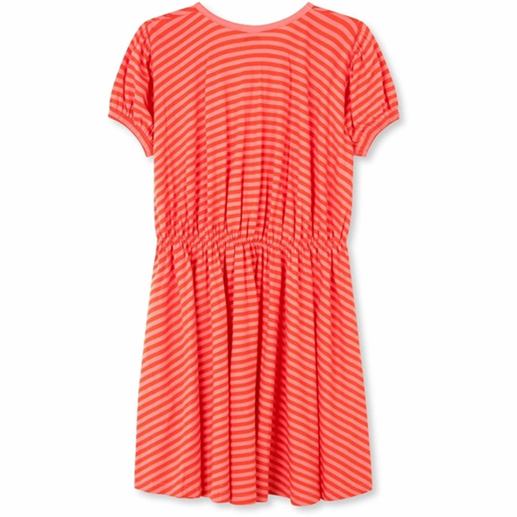 Everyday-Comfort Relaxed-fit gown Mads N?rgaard Modal Stripe Dalia Dress Shell Pink/Puffin's Bill