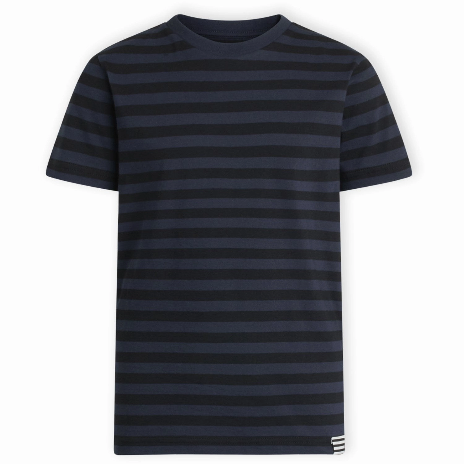 Breathable fabric Mads N?rgaard Navy/Black Organic Midi Thorlino Tee Fav