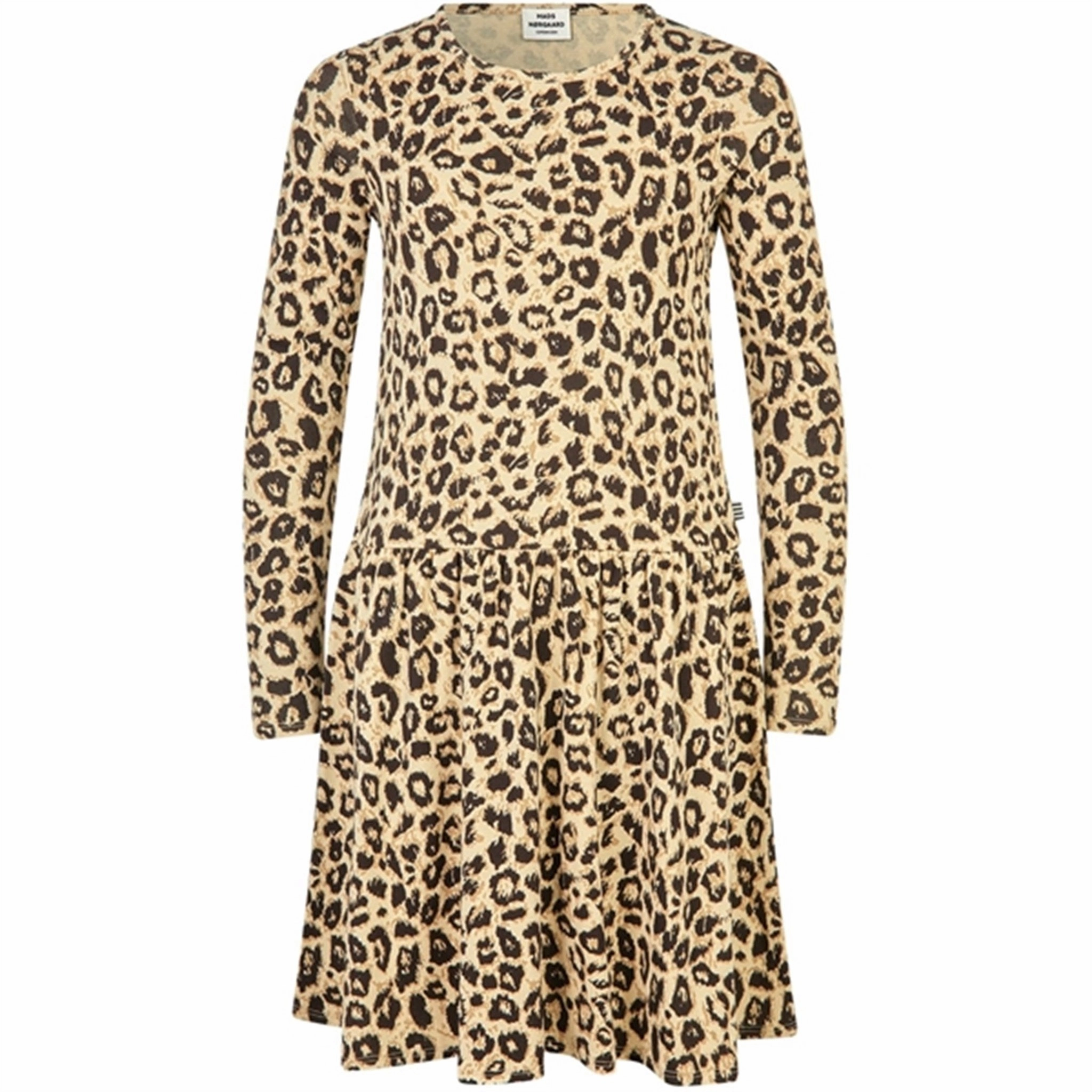 Mads N?rgaard Organic Daisina L/S Dress Leo Aop/Black Coffee Natural Feel Office Mood