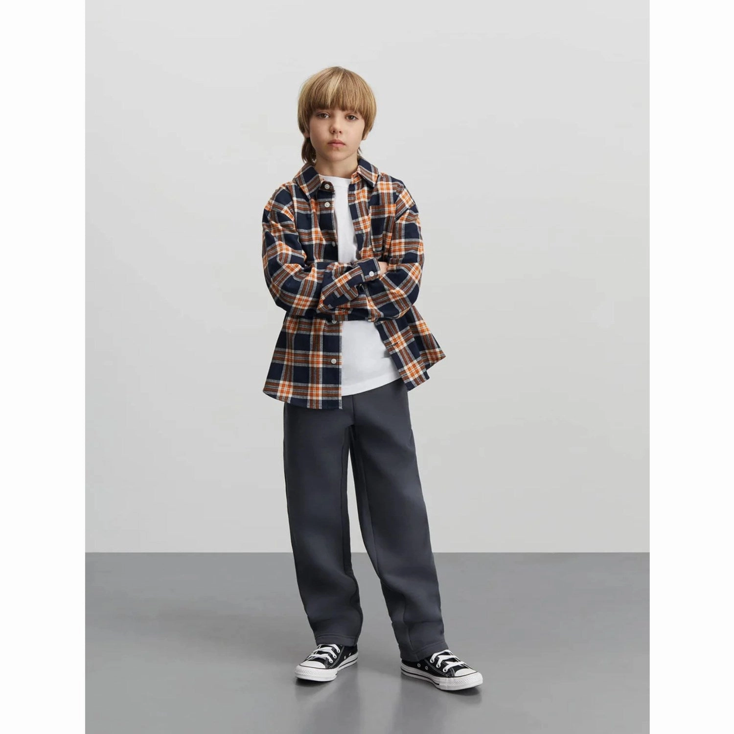 Shimmer Effect Mads N?rgaard Parisian Night/Orange Clown Fi Check Flannel Svano Shirt