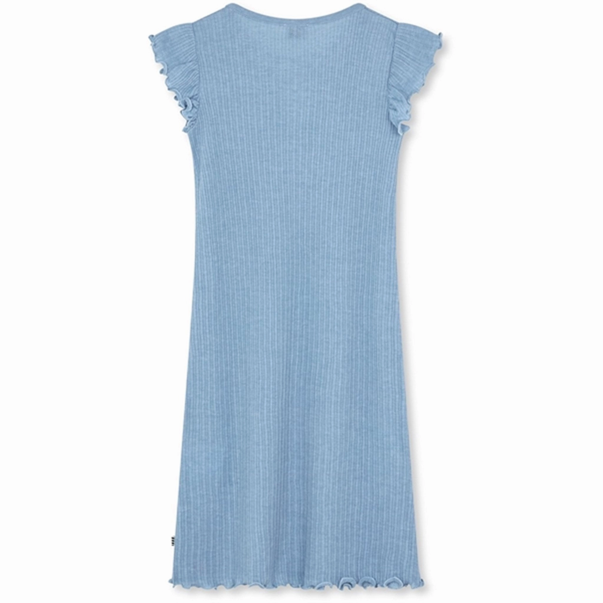 Travel-friendly Silky Layer Mads N?rgaard Pointella Cecilie Dress Powder Blue Melange