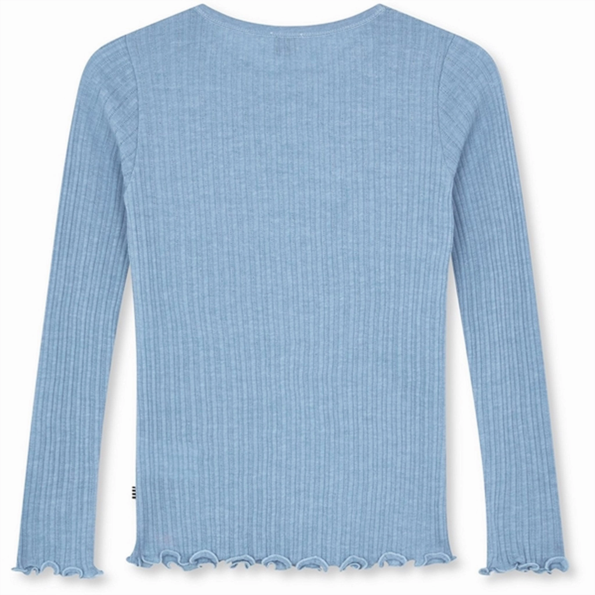 High Neck Mads N?rgaard Pointella Trudy Blouse Powder Blue Melange