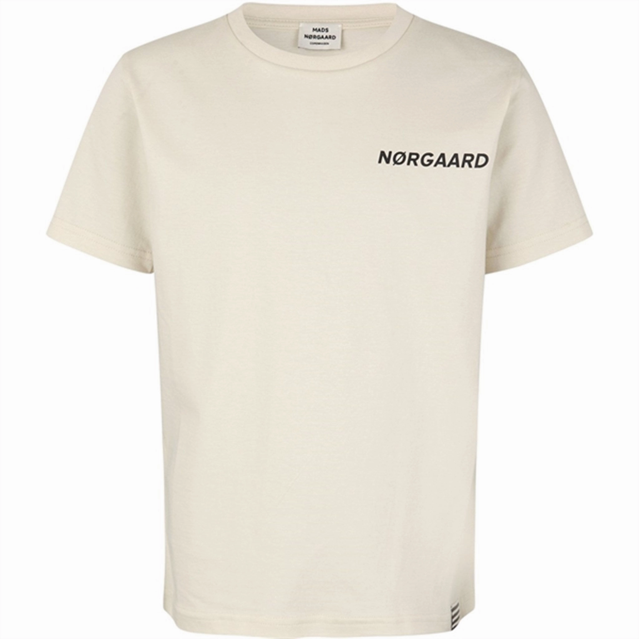 Mads N?rgaard Printed Tee Thorlino T-shirt Almond Milk Stone Wash Process Moisture Management Technology