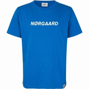 Mads N?rgaard Printed Tee Thorlino T-shirt Snorkel Blue Vibrant Colors