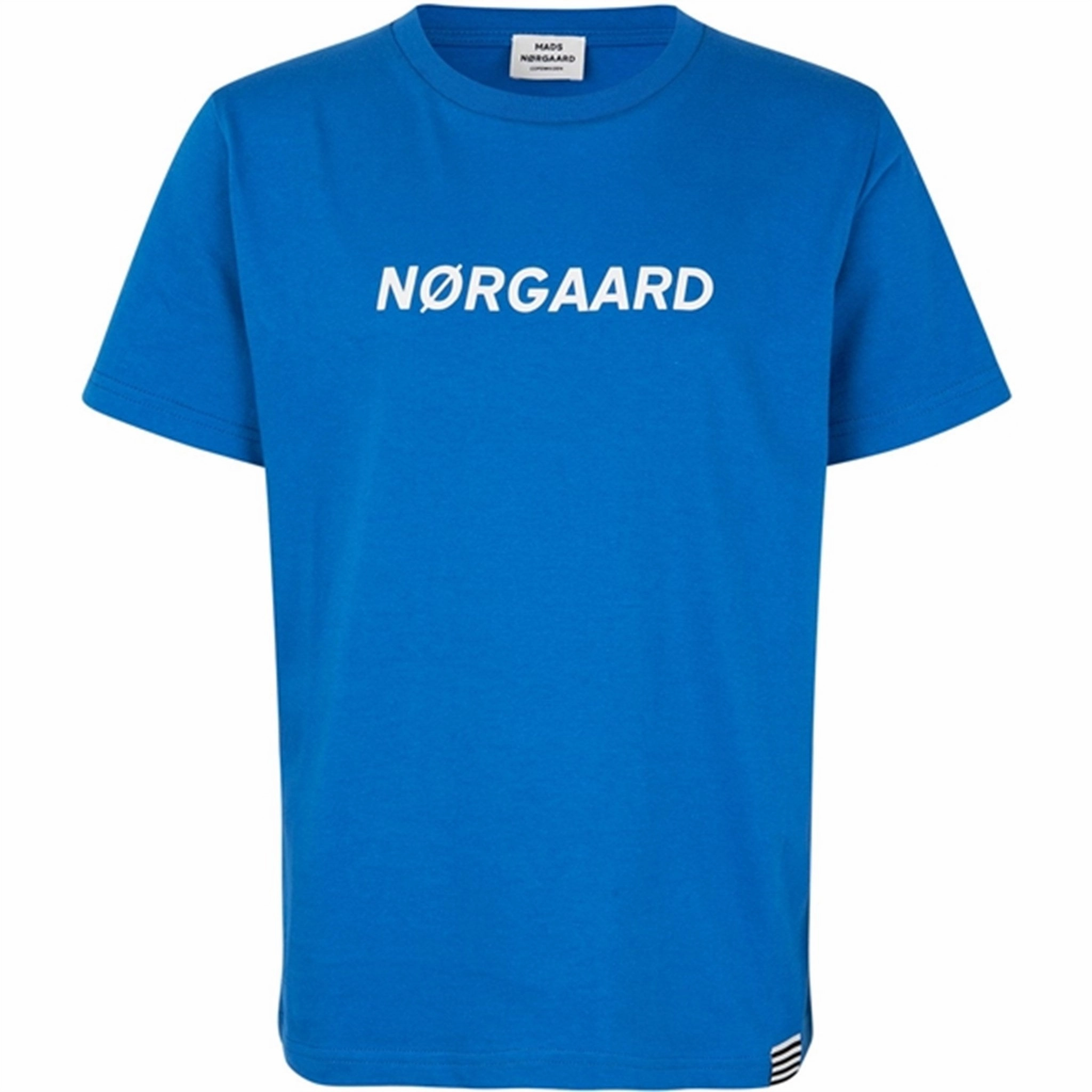 Easy Care Material Non Irritating Collar Mads N?rgaard Printed Tee Thorlino T-shirt Snorkel Blue