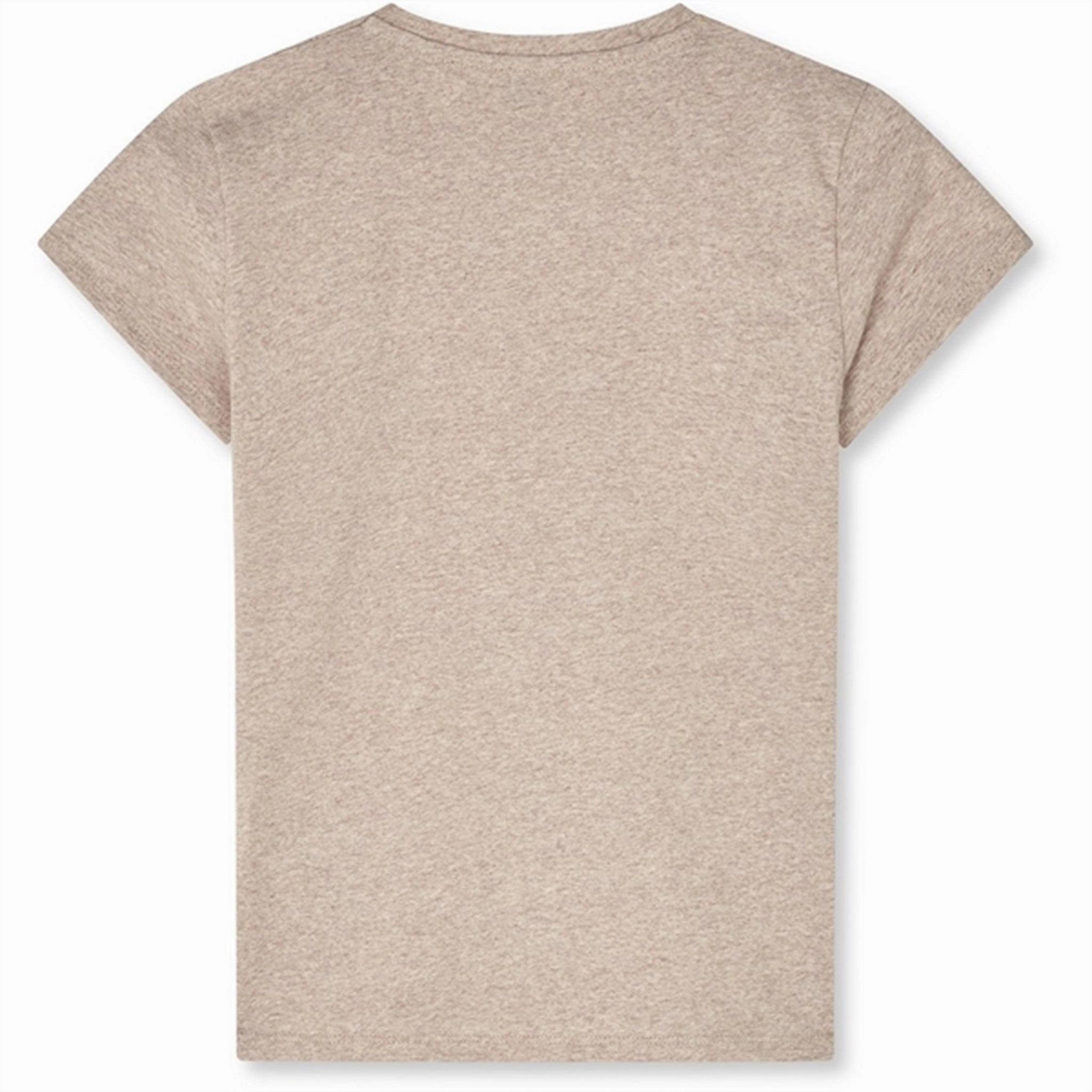 Mads N?rgaard Single Organic Tuvina T-Shirt Oatmeal Melange Modern Simplicity