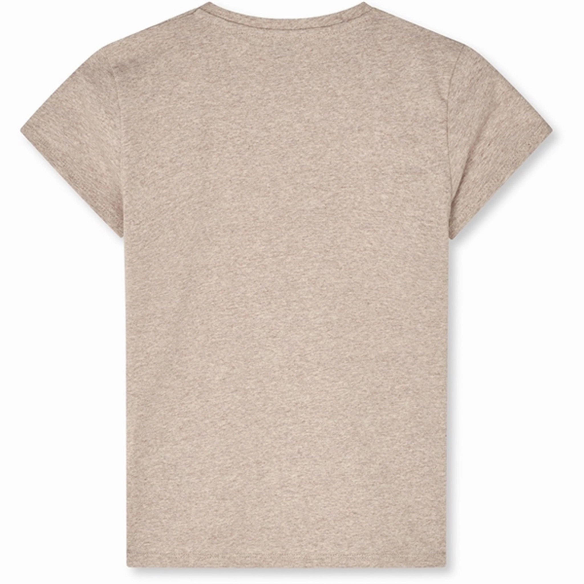 Mads N?rgaard Single Organic Tuvina T-Shirt Oatmeal Melange Non Iron Finish