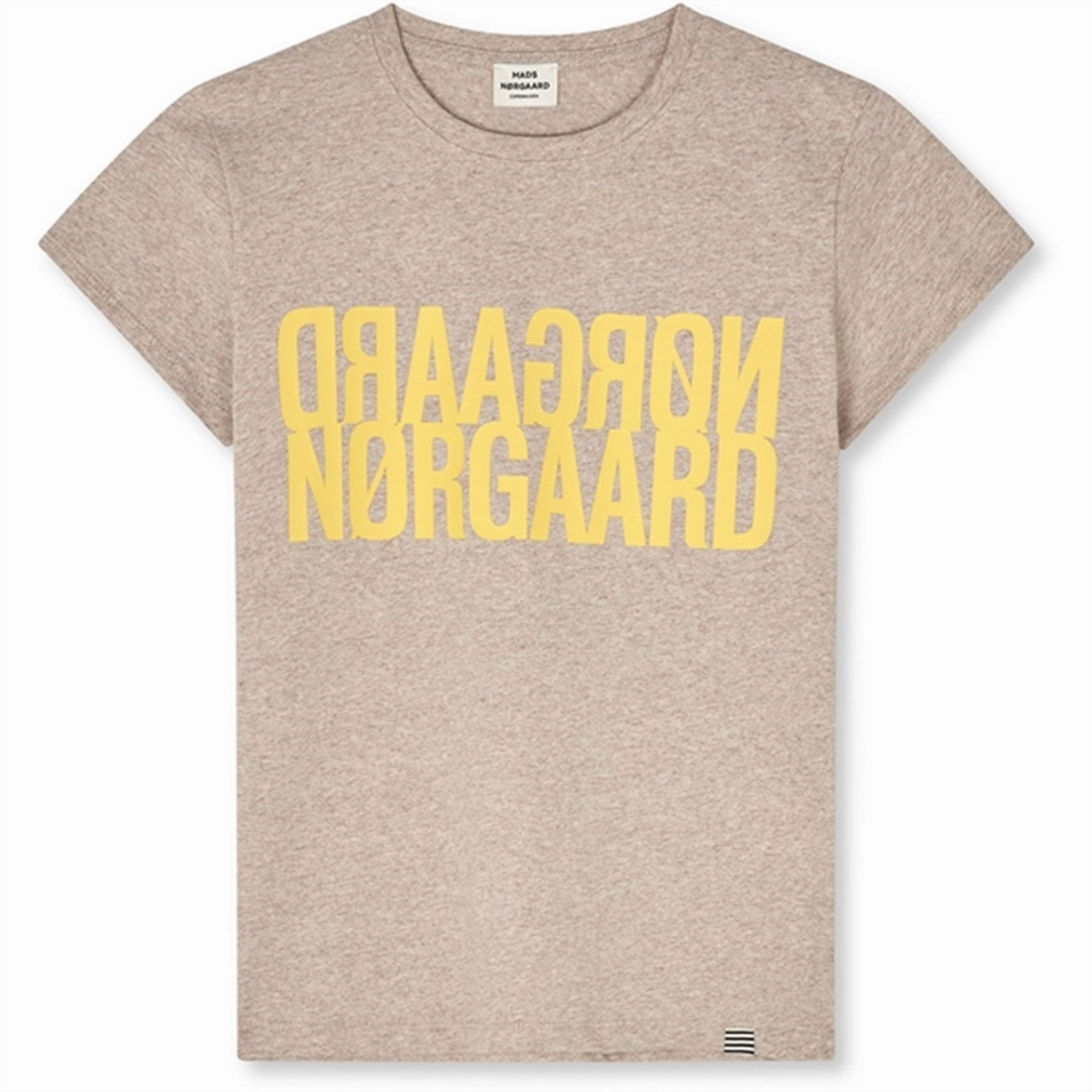 Mads N?rgaard Single Organic Tuvina T-Shirt Oatmeal Melange Cool and Comfortable Workout Gear