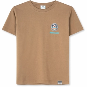 Mads N?rgaard Summer Vibes Thorlino T-Shirt Tiger's Eye Layered Shoulder Design Comfortable Layer