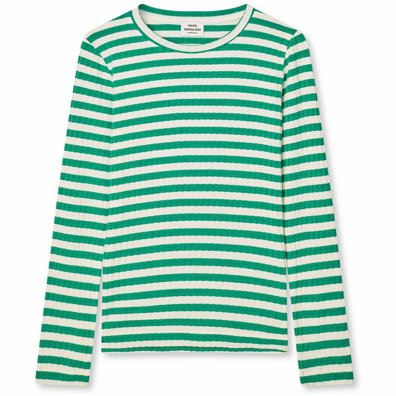 Mads N?rgaard Vanilla Ice/Verdant Green 5X5 Classic Stripe Talika Top Artistic Design Rugged Style