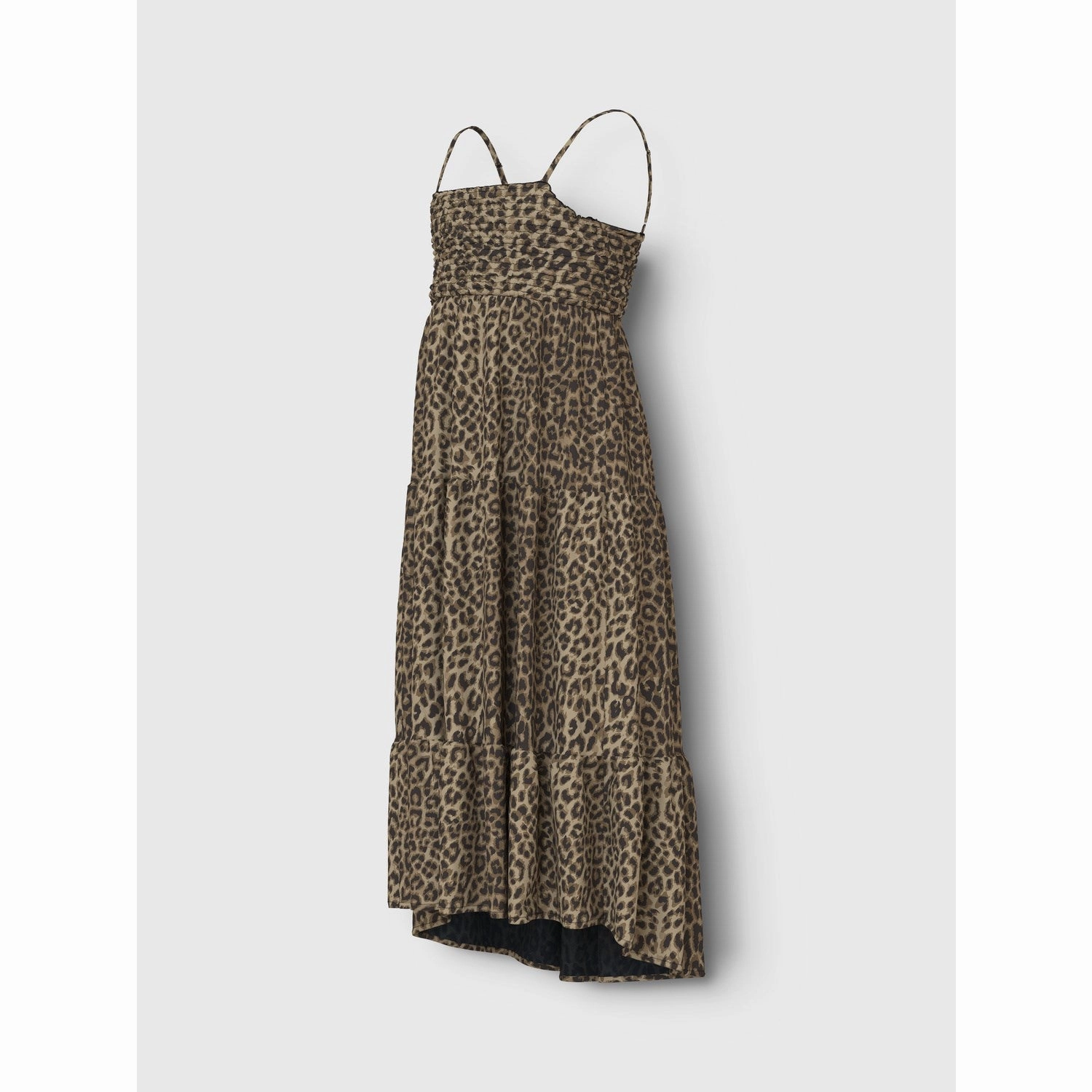 Name It Black Leopard AOP Vinaya Strap Maxi Dress Timeless Fashion