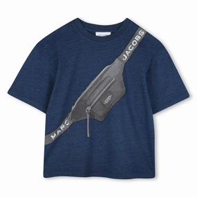 Ruffled edges Marc Jacobs Denim Blue Short Sleeves Tee-Shirt