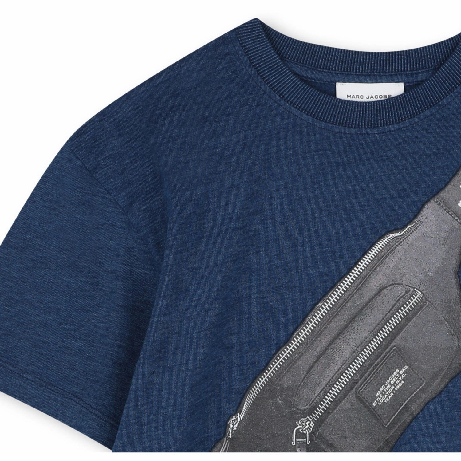 Marc Jacobs Denim Blue Short Sleeves Tee-Shirt Casual Fit