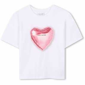 Marc Jacobs White Short Sleeves Tee-Shirt Flexible Neckband