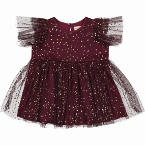 Daily Ready Bow Soft MarMar Ballerina Dotty Deep Mulberry Deandra Dress
