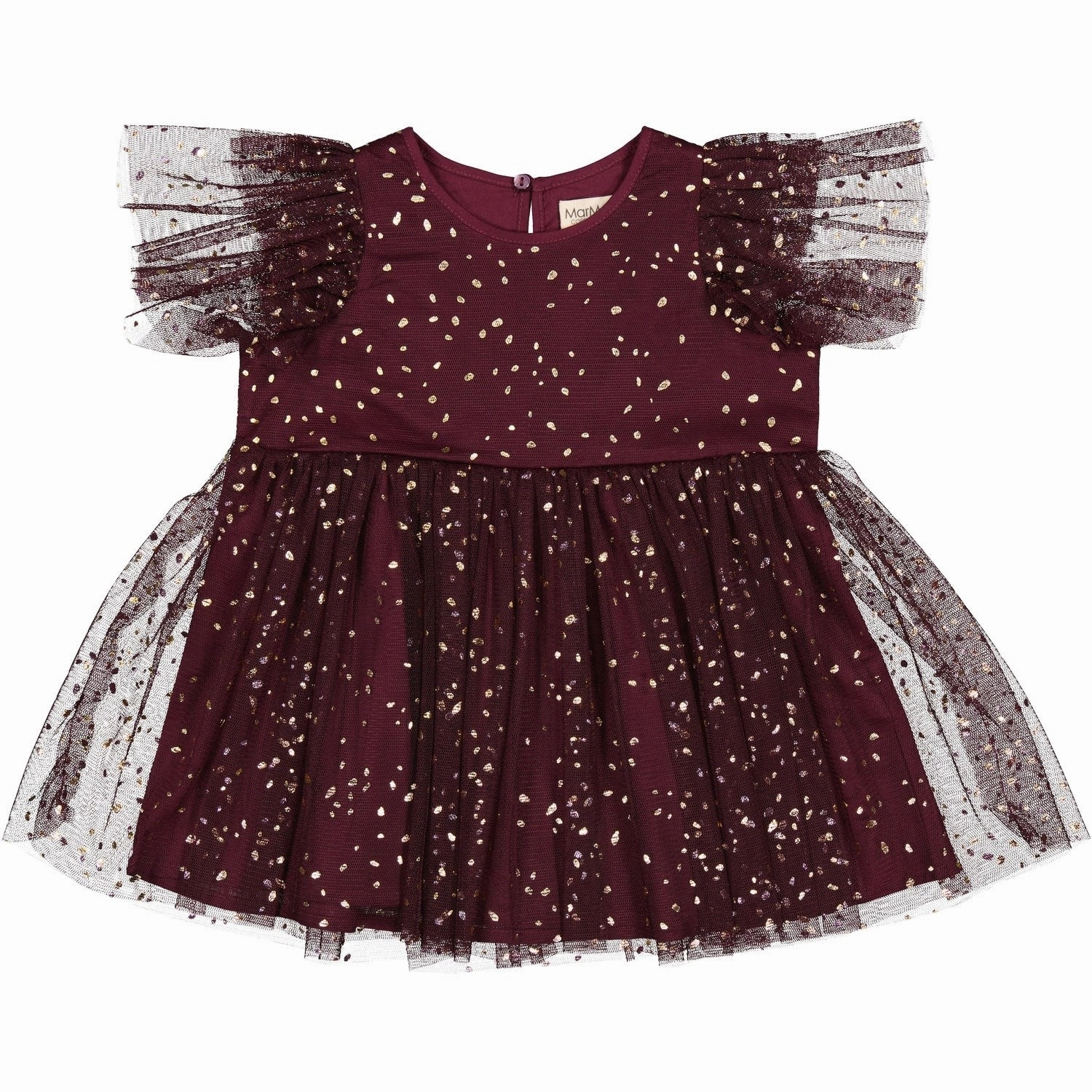 Trendy Comfort MarMar Ballerina Dotty Deep Mulberry Deandra Dress