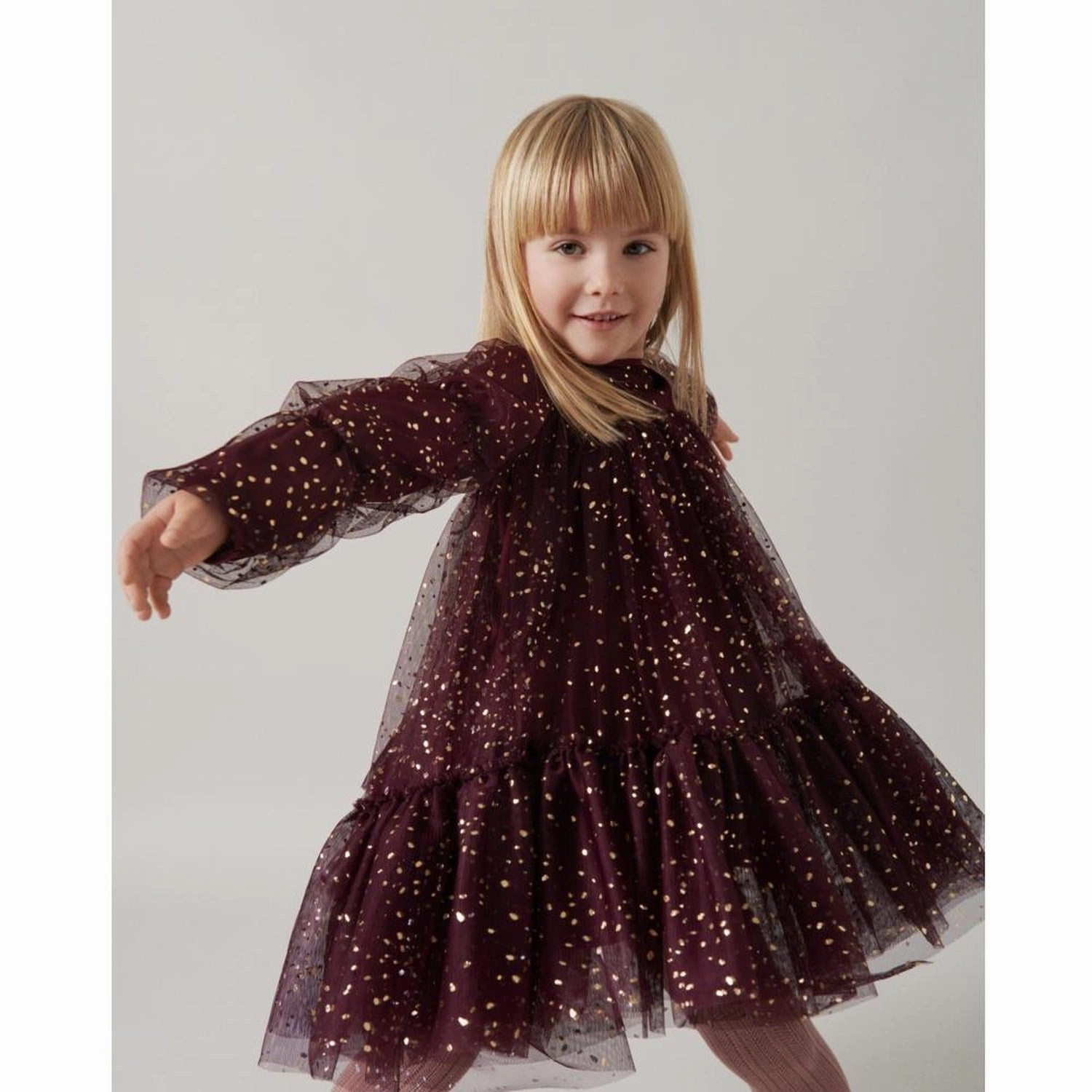 Travel Light Crisp Finish MarMar Ballerina Dotty Deep Mulberry Dionne Dress