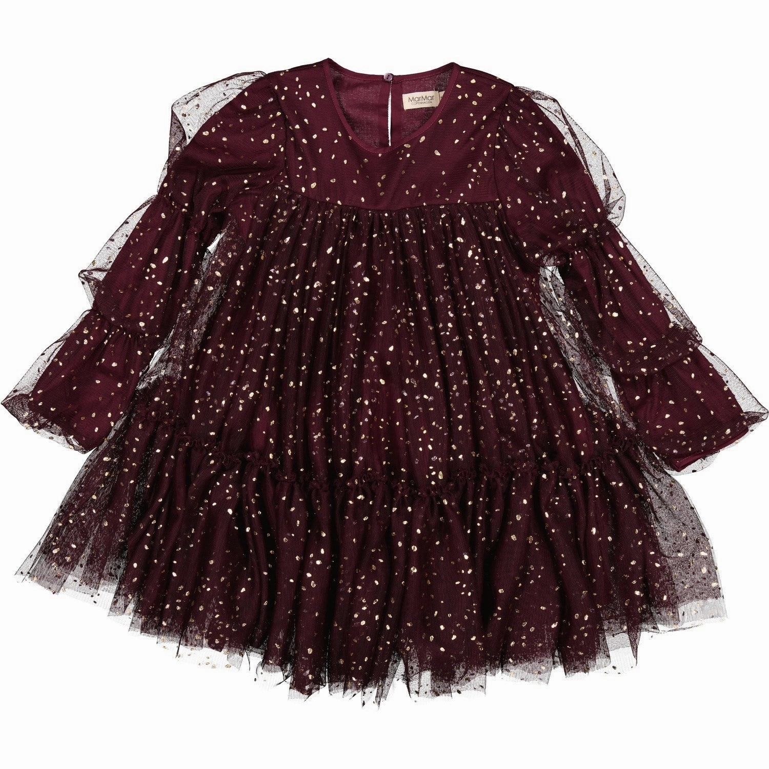 MarMar Ballerina Dotty Deep Mulberry Dionne Dress Sleek Appearance Trendy Look