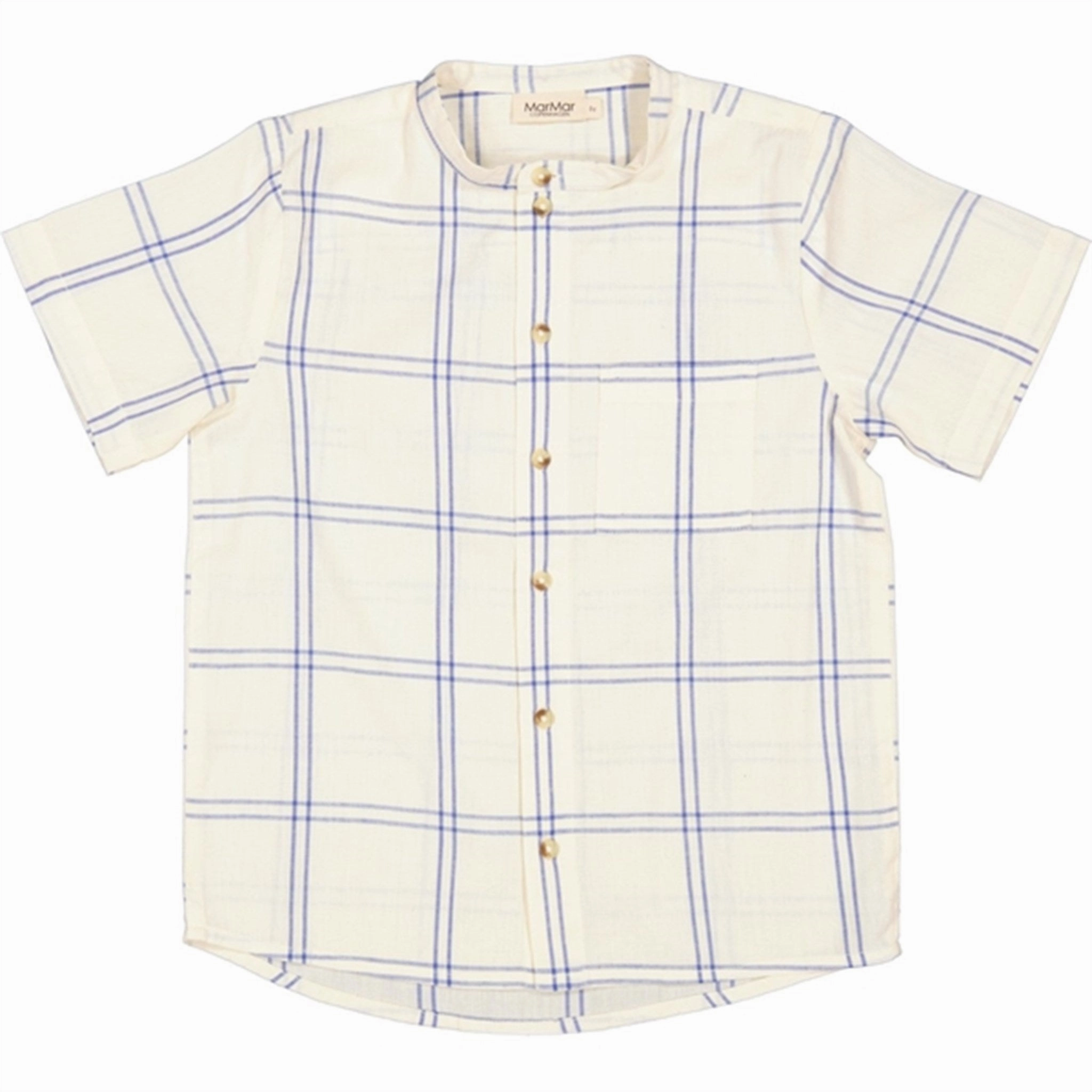 MarMar Blue Check Theodor SS Shirt Layering Essential Breathable Cotton