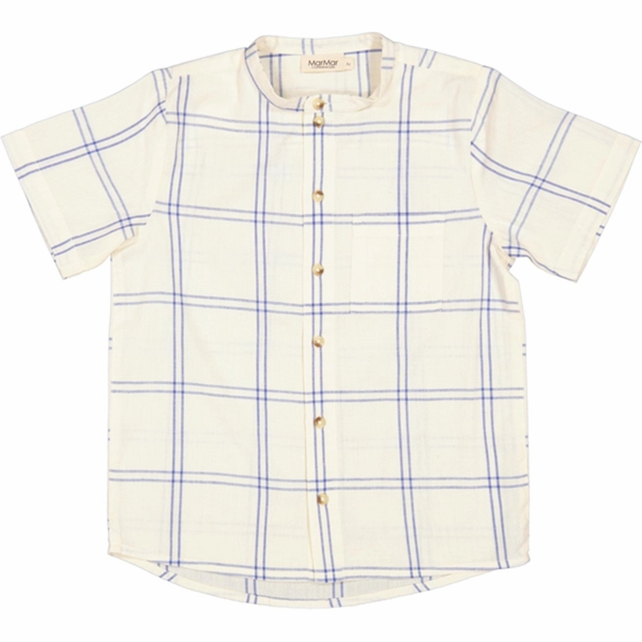High-End Fashion Multipurpose Utility MarMar Blue Check Theodor SS Shirt