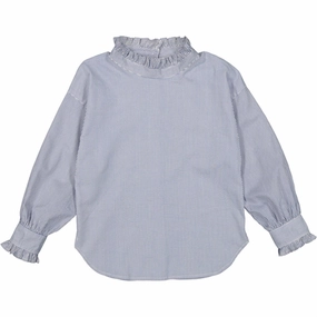 Pre Shrunk Cotton Blend MarMar Bolich Blue Stripe Tyra Shirt