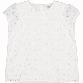 MarMar Broderie Anglaise Cloud Tussa T-shirt Smart Casual Look Running Speed