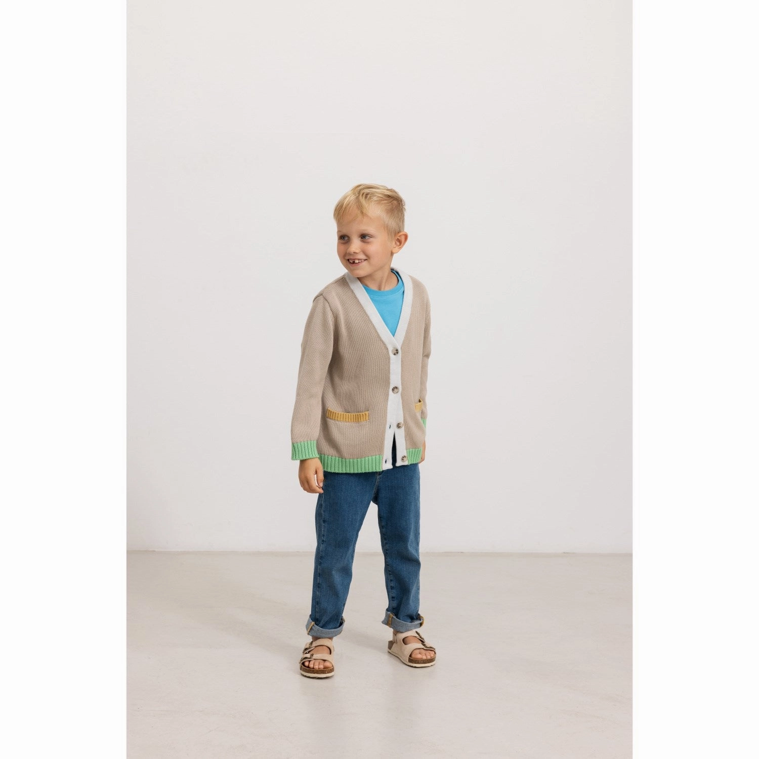 MarMar Cotton Jersey Kingfisher Tad T-Shirt Yarn Dyed Fabric Active Outfit Style