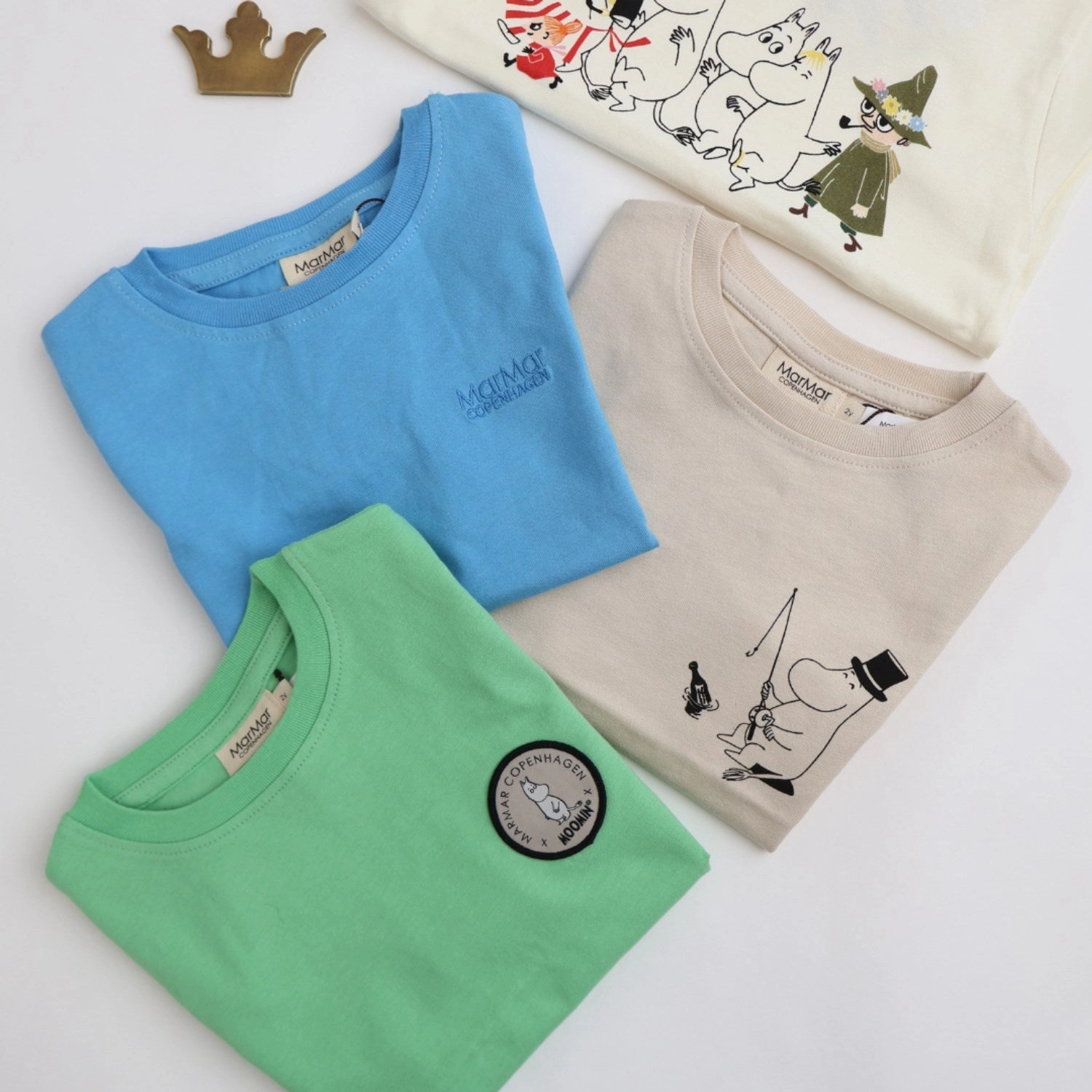 Simple yet stylish MarMar Cotton Jersey Moomin Patch Tad T-Shirt