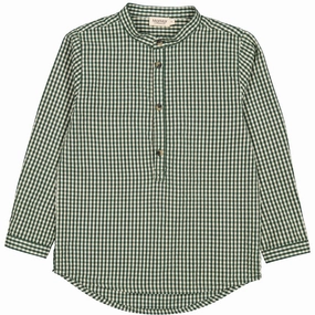 Quick Dry Construction Brushed Inner Lining MarMar Cotton Seersucker Green Check Timmo Shirt
