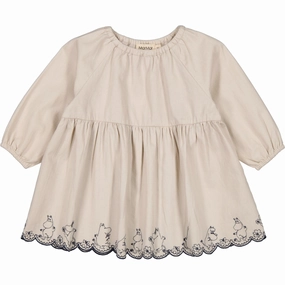 MarMar Cotton Texture Dancing Moomins Dawson B Dress AntiFrayEdging
