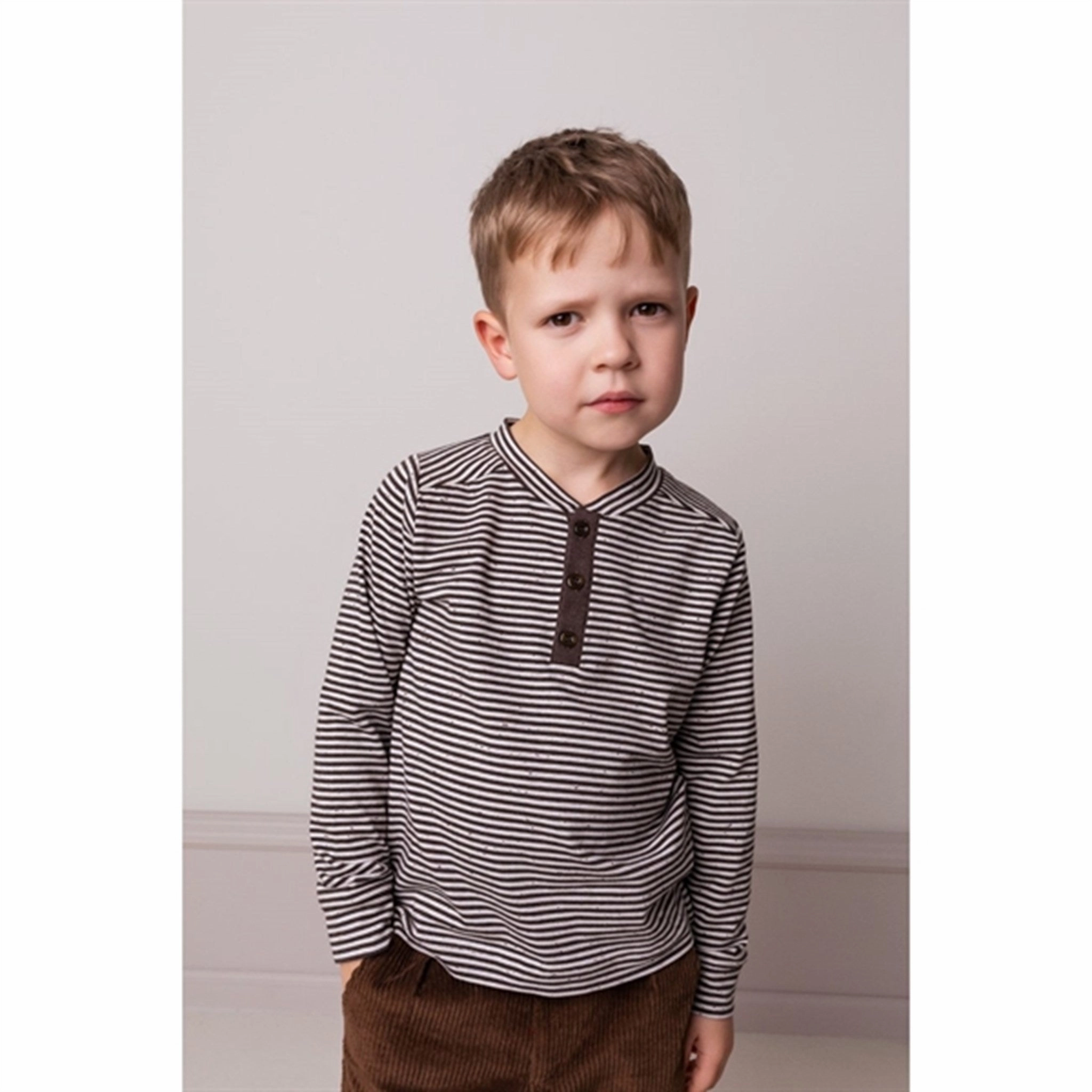 Urban Style MarMar Deep Choco Stripe Tavus Blouse