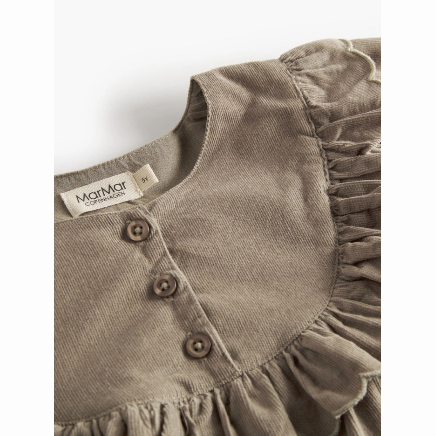 Vibrant Movement Scandi Light MarMar Fine Cord Mud Delina LS Dress