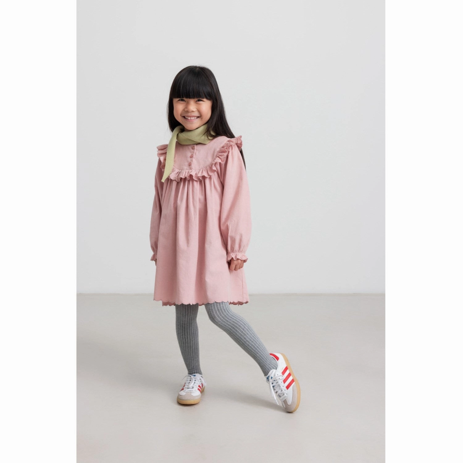 MarMar Fine Cord Soft Berry Delina LS Dress Neutral Cut Chill Vibes